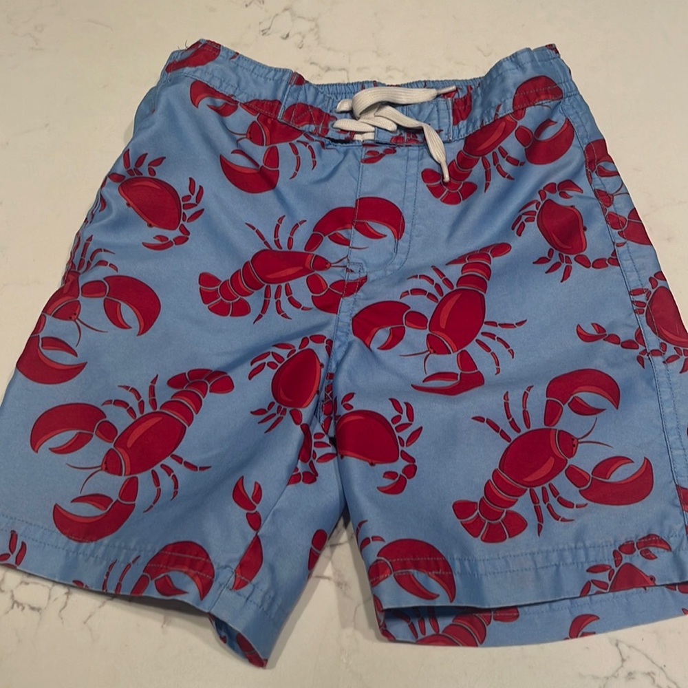 Janie and Jack lobster and crab swim boy swim trunks